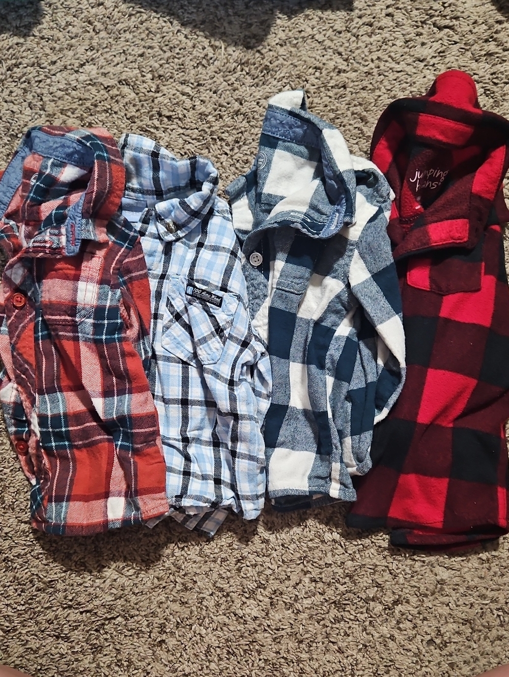 Boys Button-Front Flannel Shirts